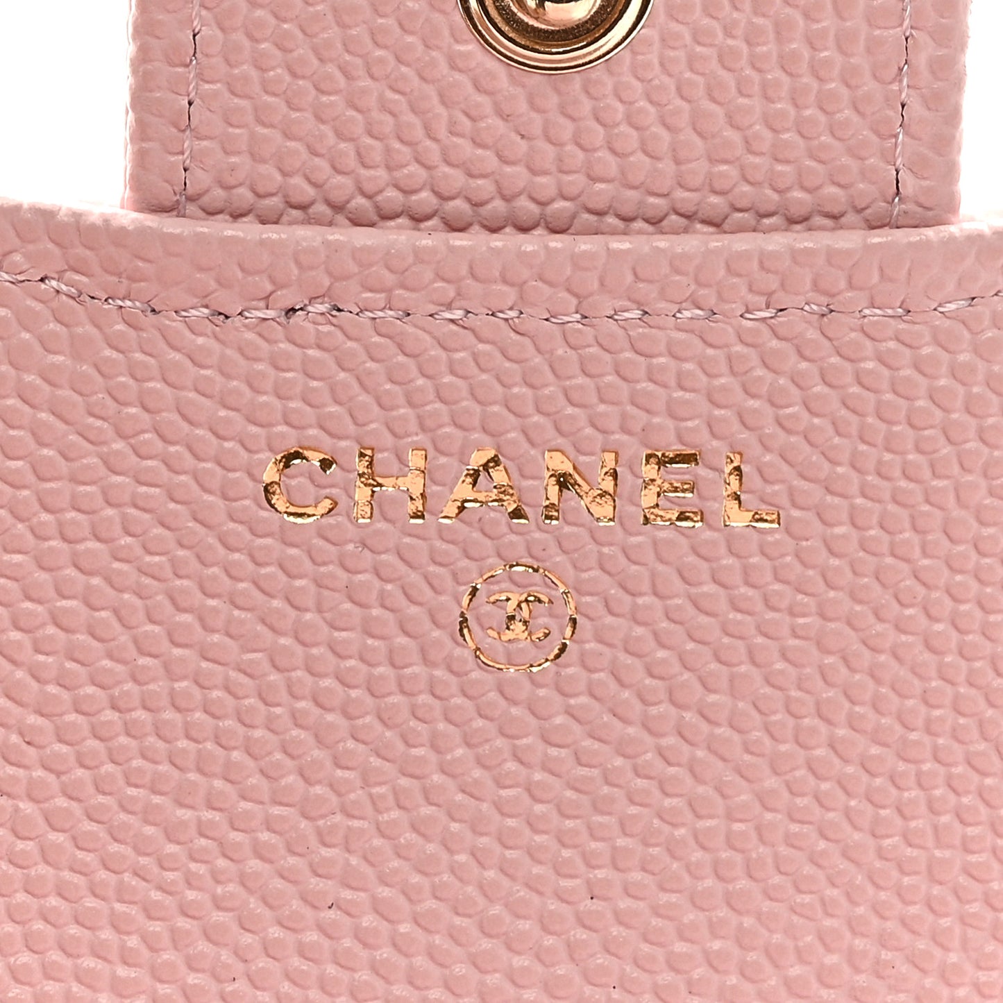 Caviar Quilted Compact Flap Wallet Light Pink