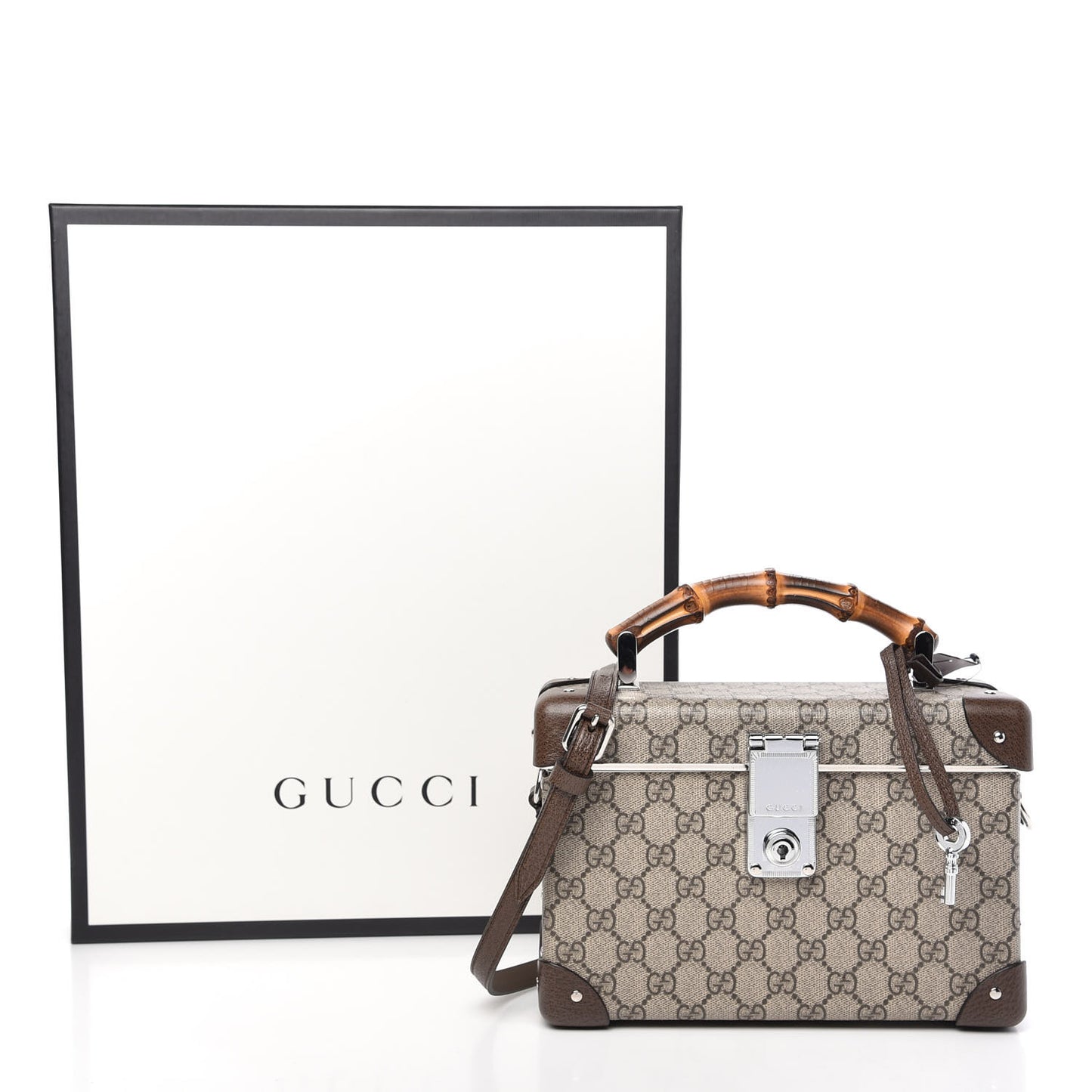 GG Supreme Monogram Globe-Trotter Beauty Case Brown