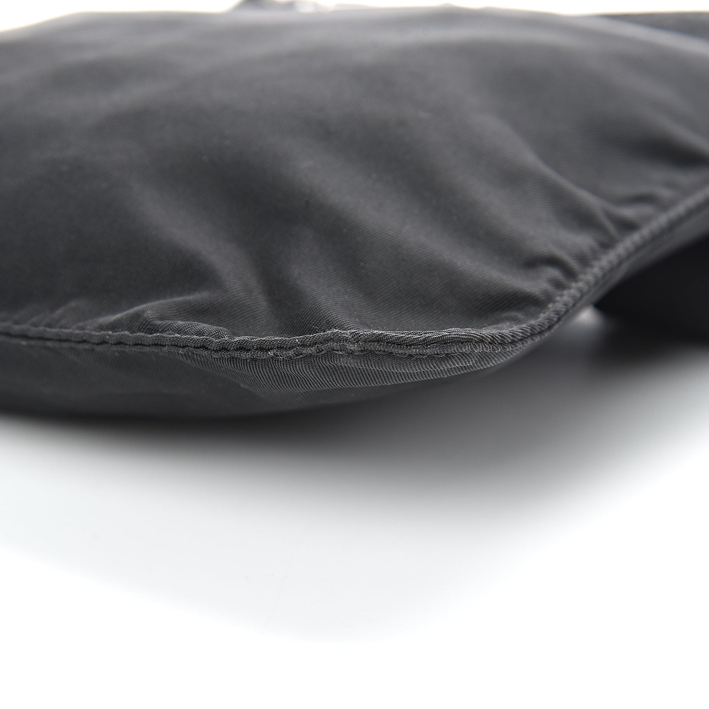 Nylon Small Flat Messenger Bag Black