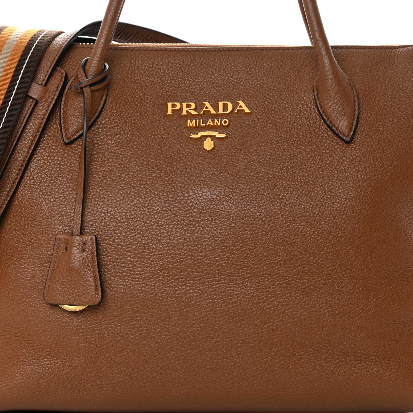Vitello Daino Shopping Tote Brown