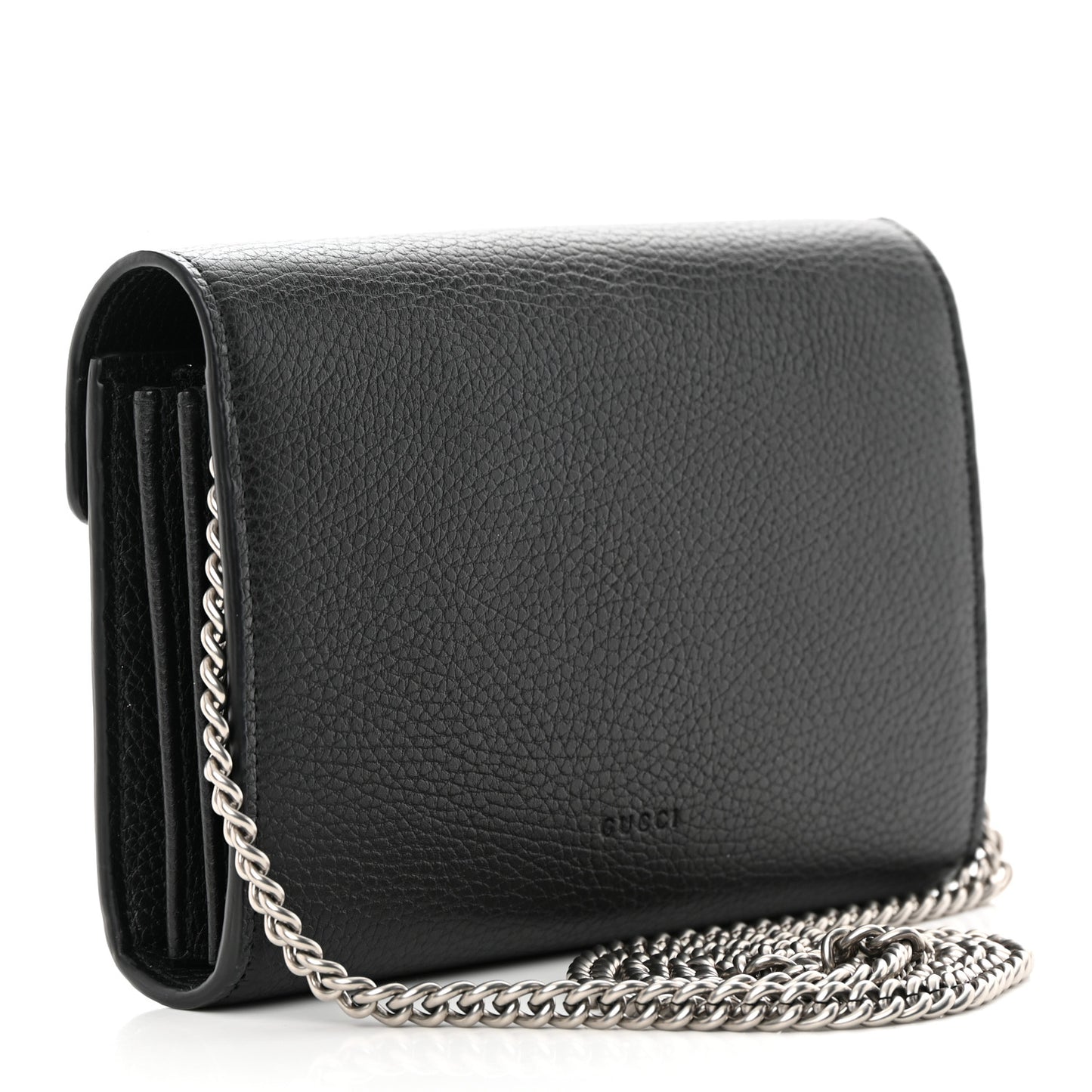 Calfskin Mini Dionysus Chain Wallet Black
