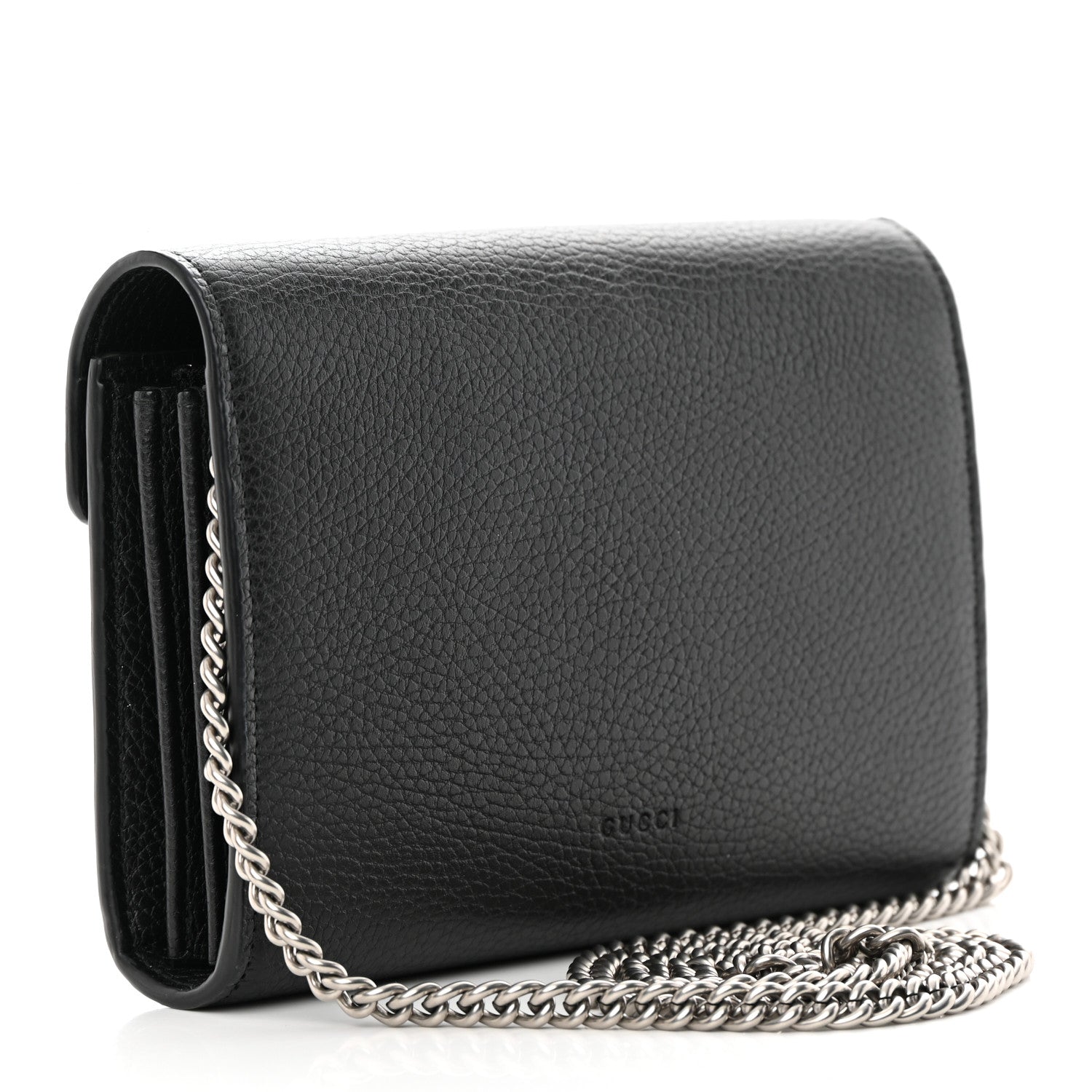 Gucci Calfskin Mini Dionysus Chain Wallet Black 3 of 10
