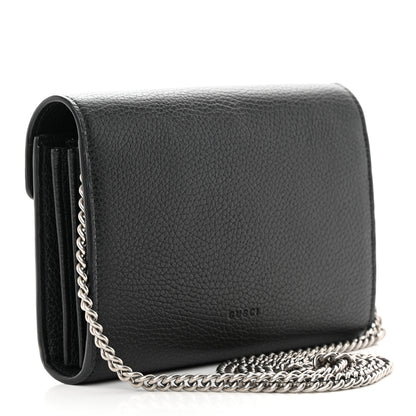 Gucci Calfskin Mini Dionysus Chain Wallet Black 3 of 10