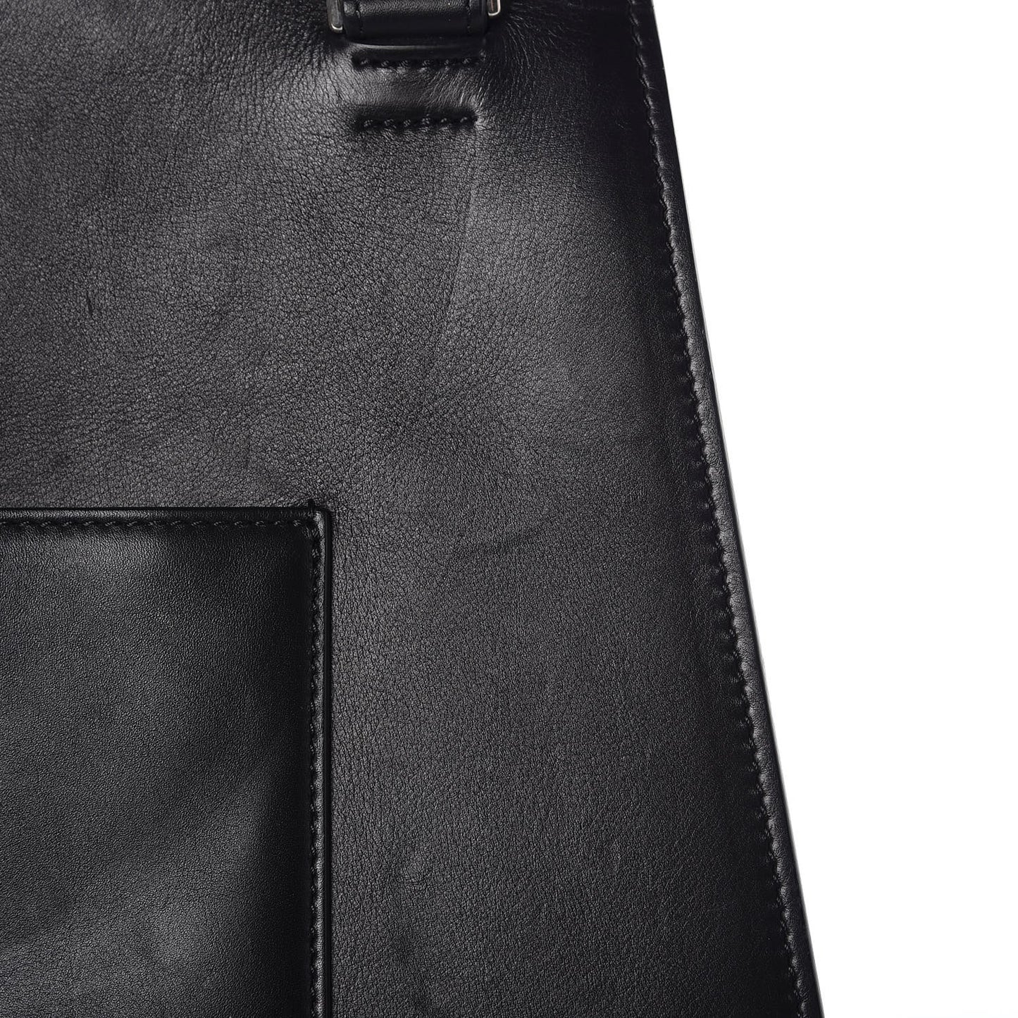 Calfskin Medium Bi-Color Edge Shoulder Bag Almond