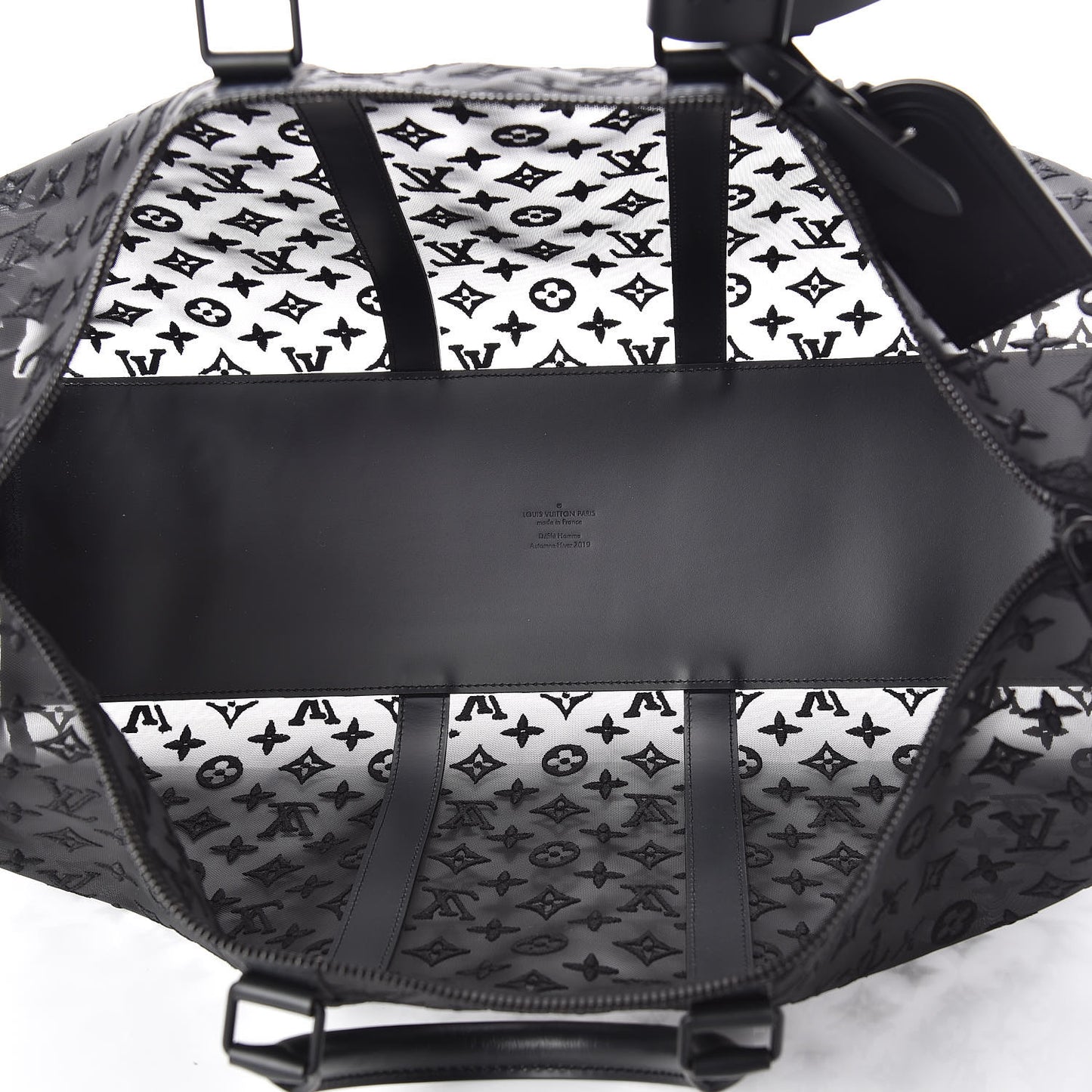 Monogram See Through Keepall Bandouliere 50 Black