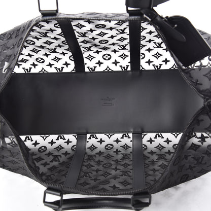 Louis Vuitton Monogram See Through Keepall Bandouliere 50 Black 5 of 10