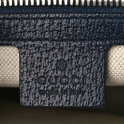 Gucci Monogram Multicolor Textured Dollar Calfskin Small Retro Interlocking G Tote Bag Light Blue 6 of 9