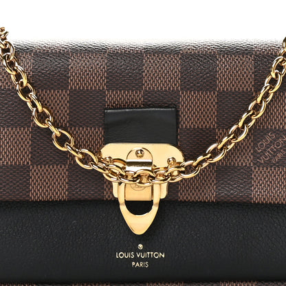 Louis Vuitton Damier Ebene Vavin Chain Wallet Black 7 of 10