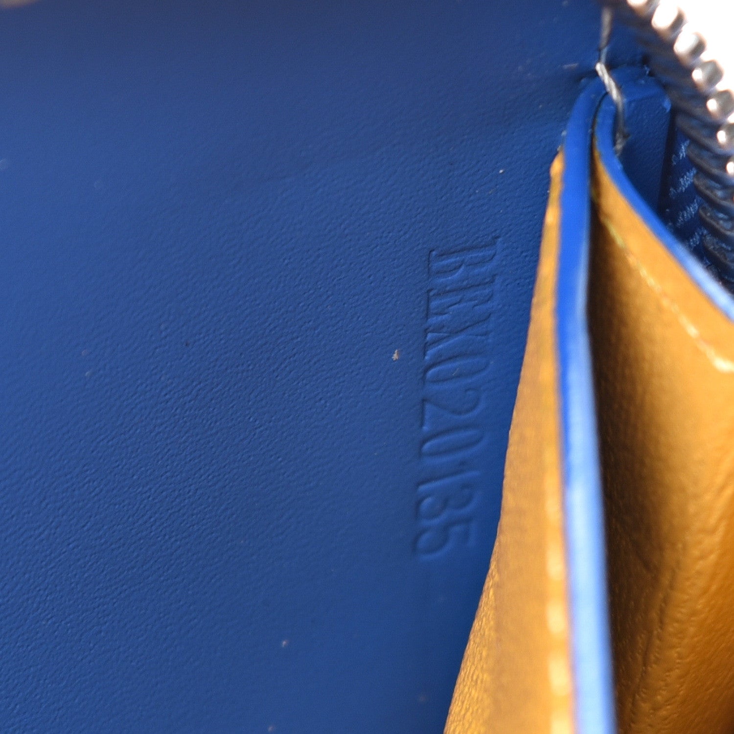 Goyard Goyardine Matignon Zip Around GM Wallet Blue 6 of 8