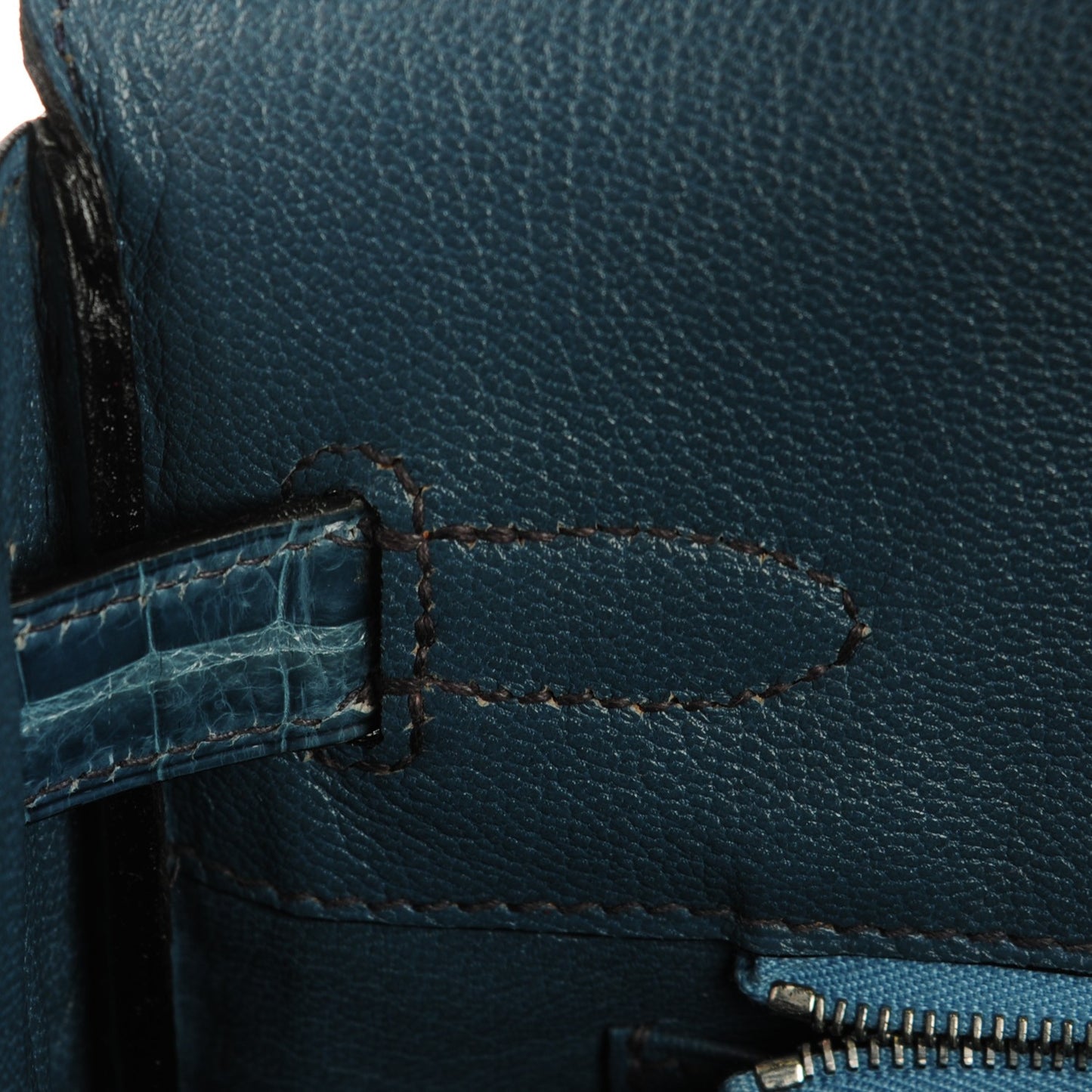 Shiny Porosus Crocodile Birkin 30 Blue Jean