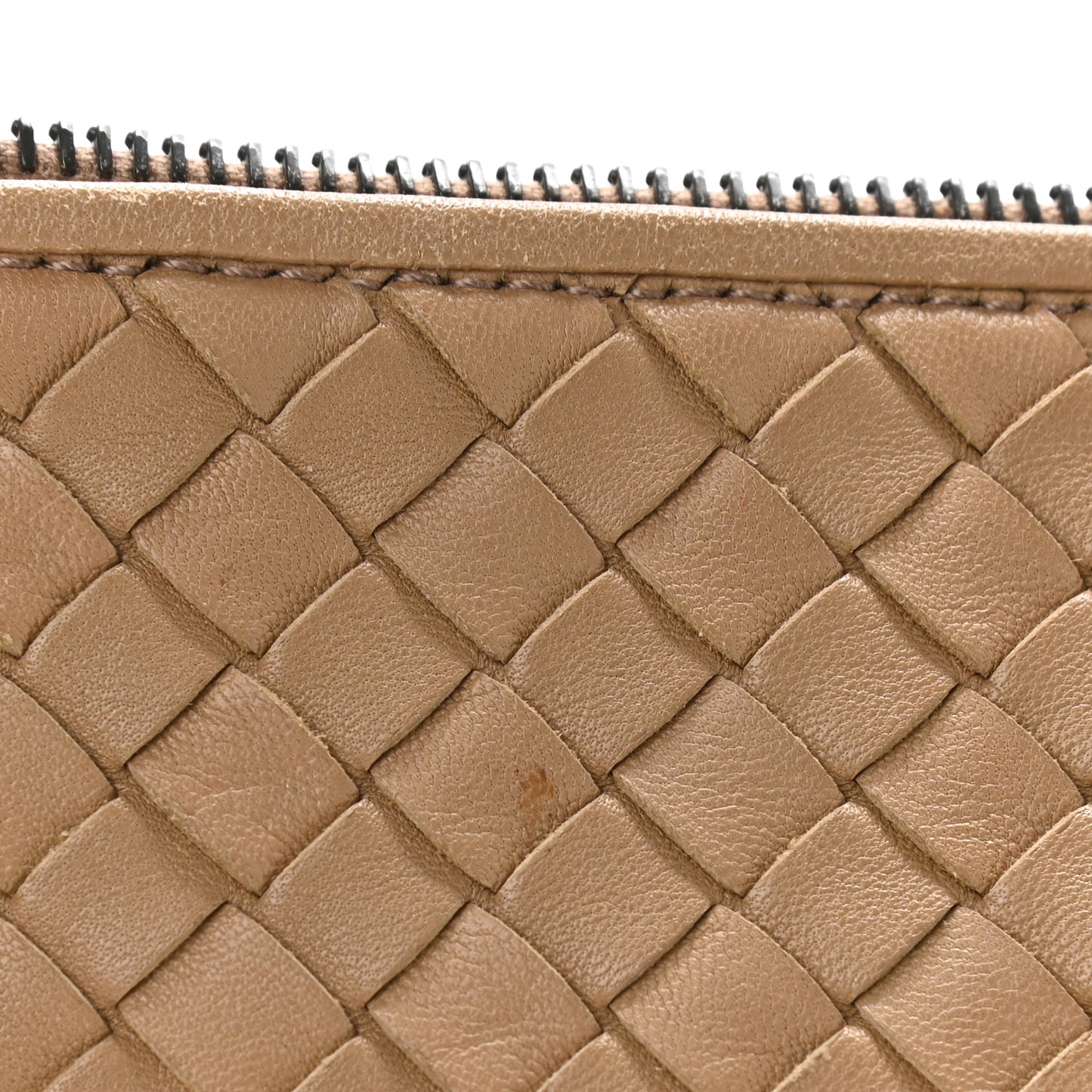 Nappa Intrecciato Medium Shoulder Bag Camel