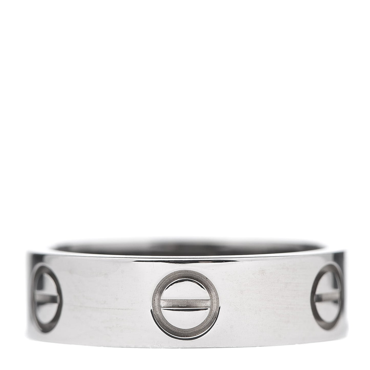 18K White Gold 5.5mm LOVE Ring 53 6.25