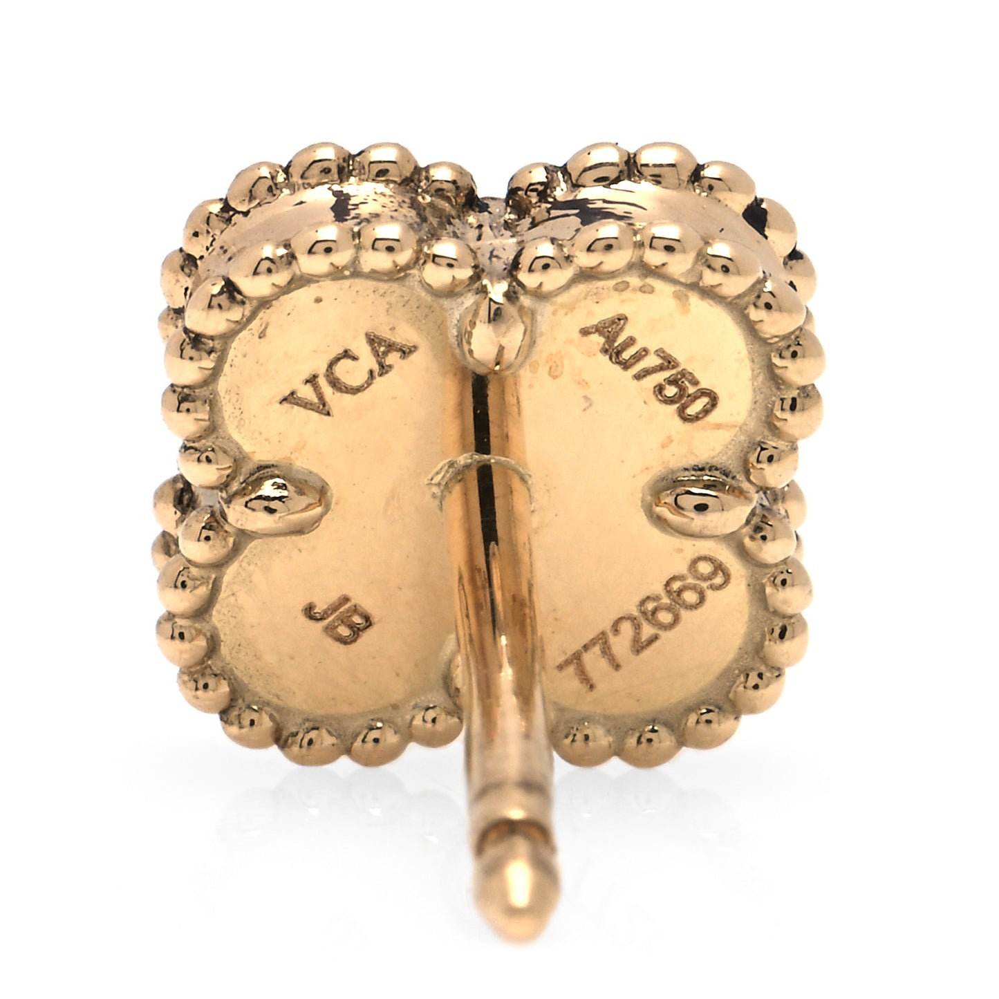 18K Yellow Gold Mother of Pearl Sweet Alhambra Earrings