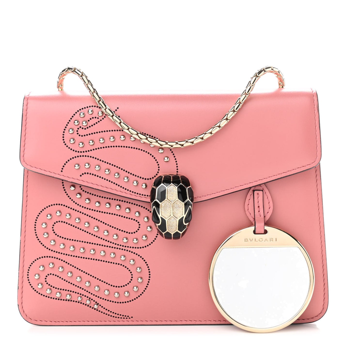 Nappa Embellished Serpenti Forever Crossbody Pink