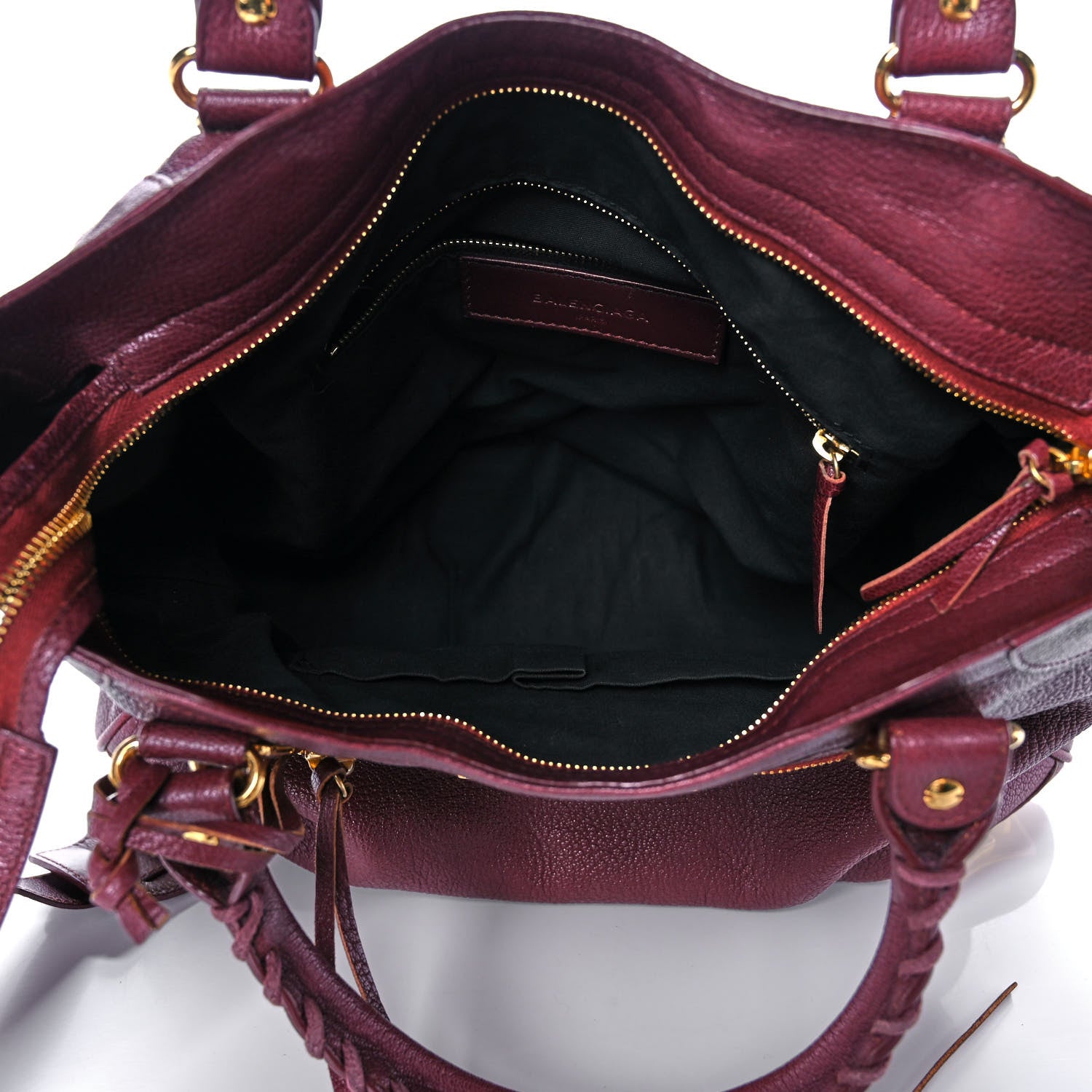 Balenciaga Chevre Gold Metallic Edge Hardware Velo Bordeaux 4 of 15