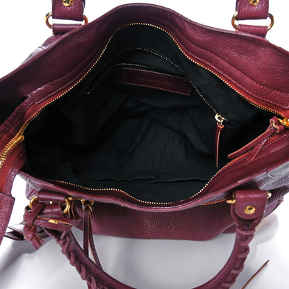 Balenciaga Chevre Gold Metallic Edge Hardware Velo Bordeaux 4 of 15
