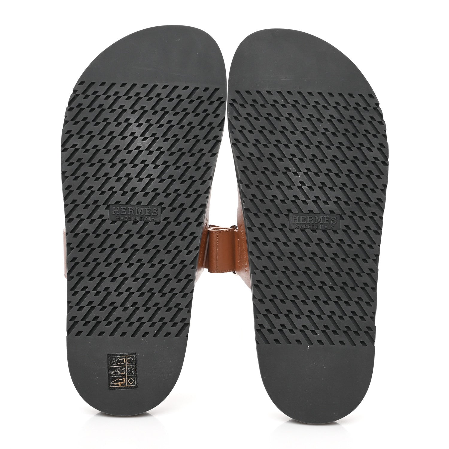Hermes Calfskin Mens Chypre Sandals 43.5 Gold 5 of 9
