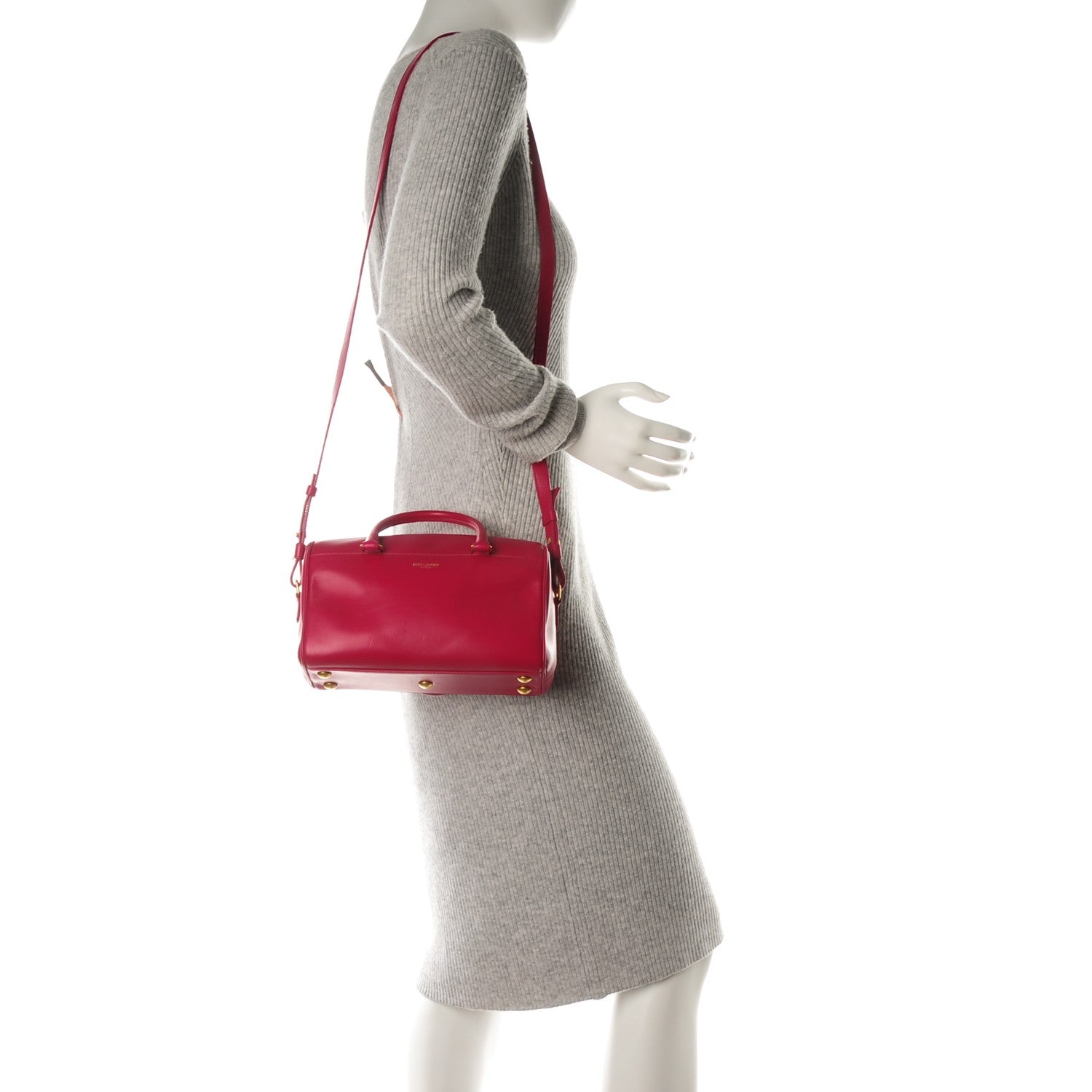 Saint Laurent Calfskin Classic Baby Duffle Fuchsia 2 of 8