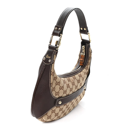 Gucci Monogram Bamboo Horsebit Amalfi Hobo Brown 3 of 11