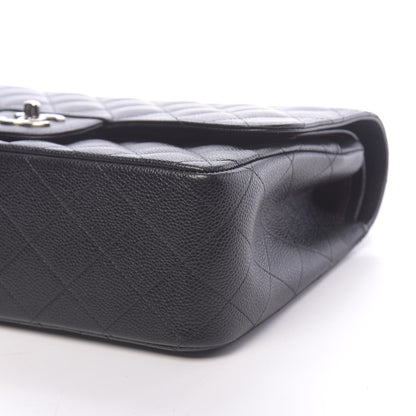 Chanel Caviar Quilted Jumbo Double Flap Black 9 of 11