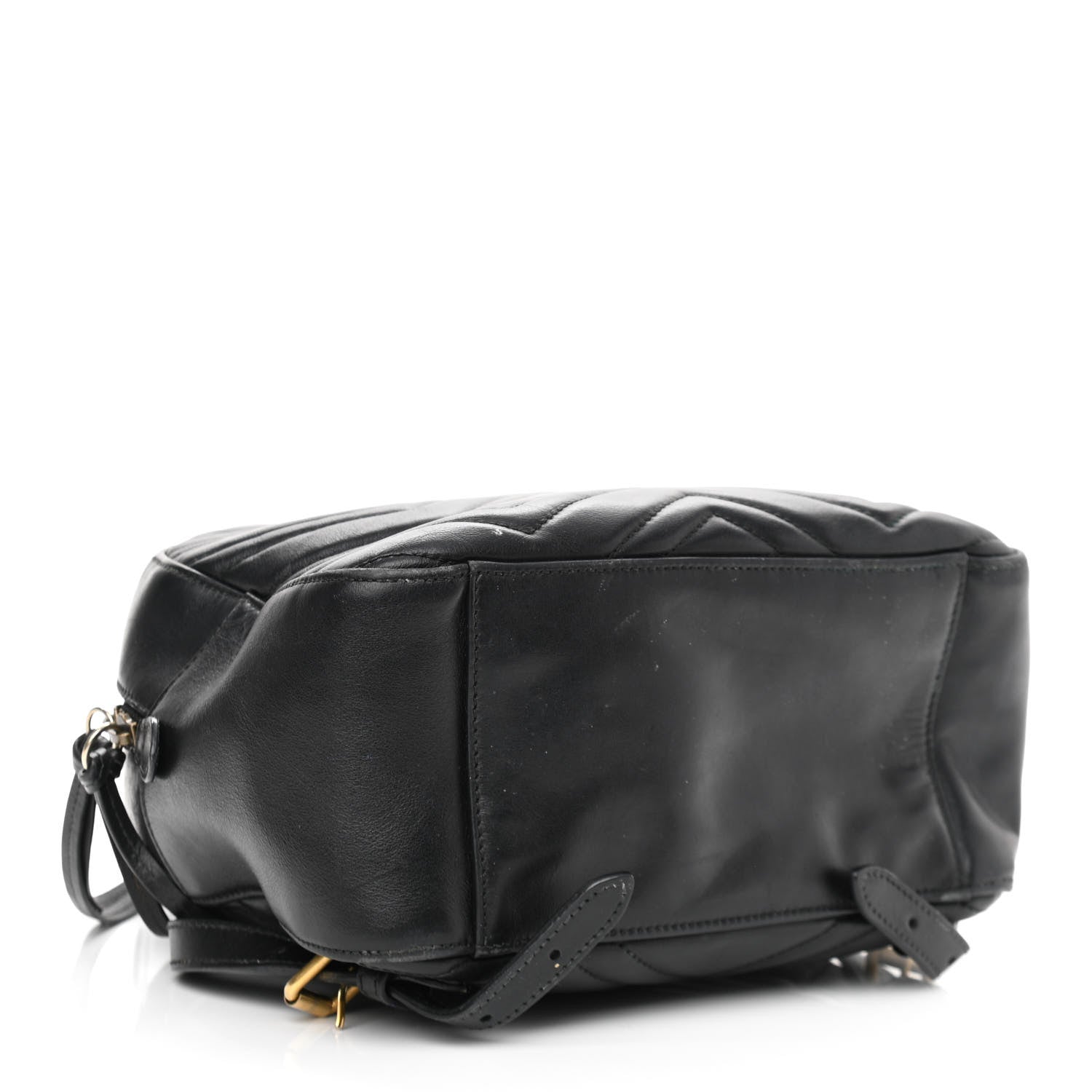 Gucci Calfskin Matelasse GG Marmont Dome Backpack Black 3 of 14