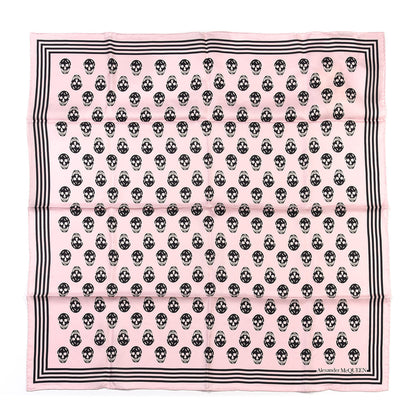 Alexander McQueen Silk Skull Scarf Pink Black 1 of 3