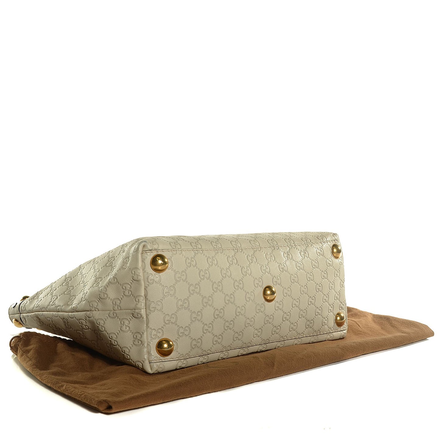 Guccissima Medium Babouska Shopping Tote Off White