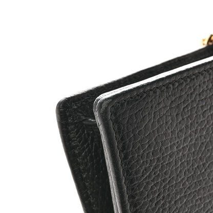 Gucci Dollar Calfskin Mini GG Marmont Chain Wallet Black 11 of 14