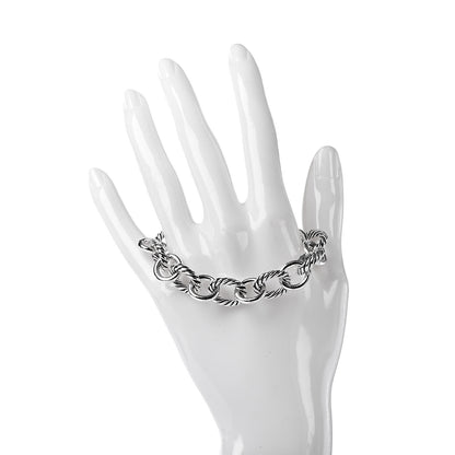 David Yurman Sterling Silver 12mm Large Oval Link Bracelet 2 of 5
