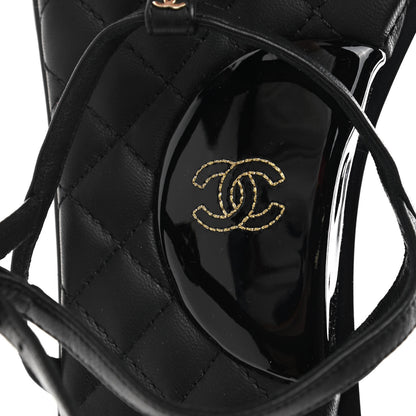 Chanel Lambskin Chain CC Logo Thong Sandals 38 Black 7 of 10