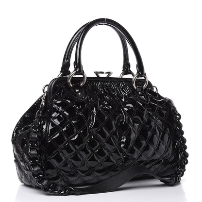 Marc Jacobs Patent Calfskin Quilted Stam Black 3 of 12