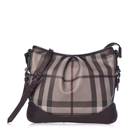 Burberry Smoked Check Hartham Shoulder Bag Chocolate 1 of 16
