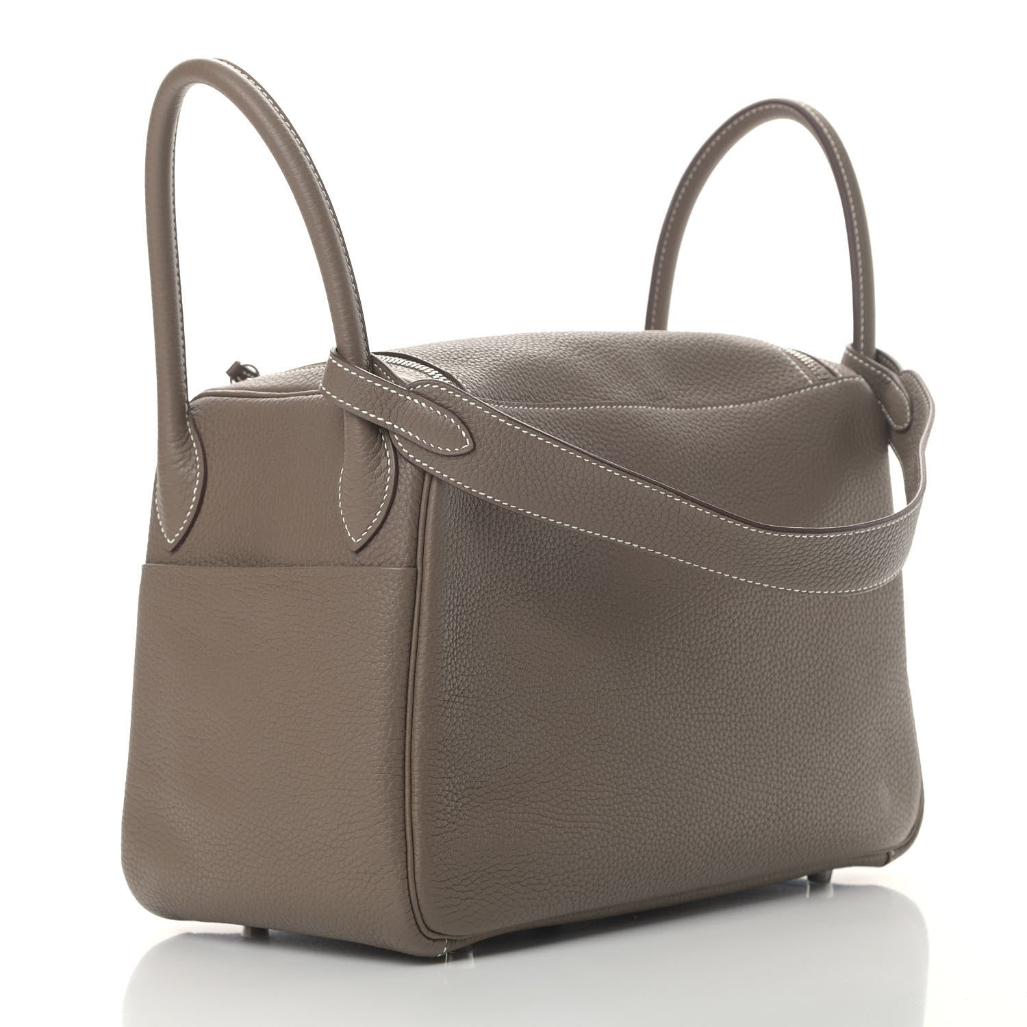 Hermes Taurillon Clemence Lindy 30 Etoupe 2 of 5