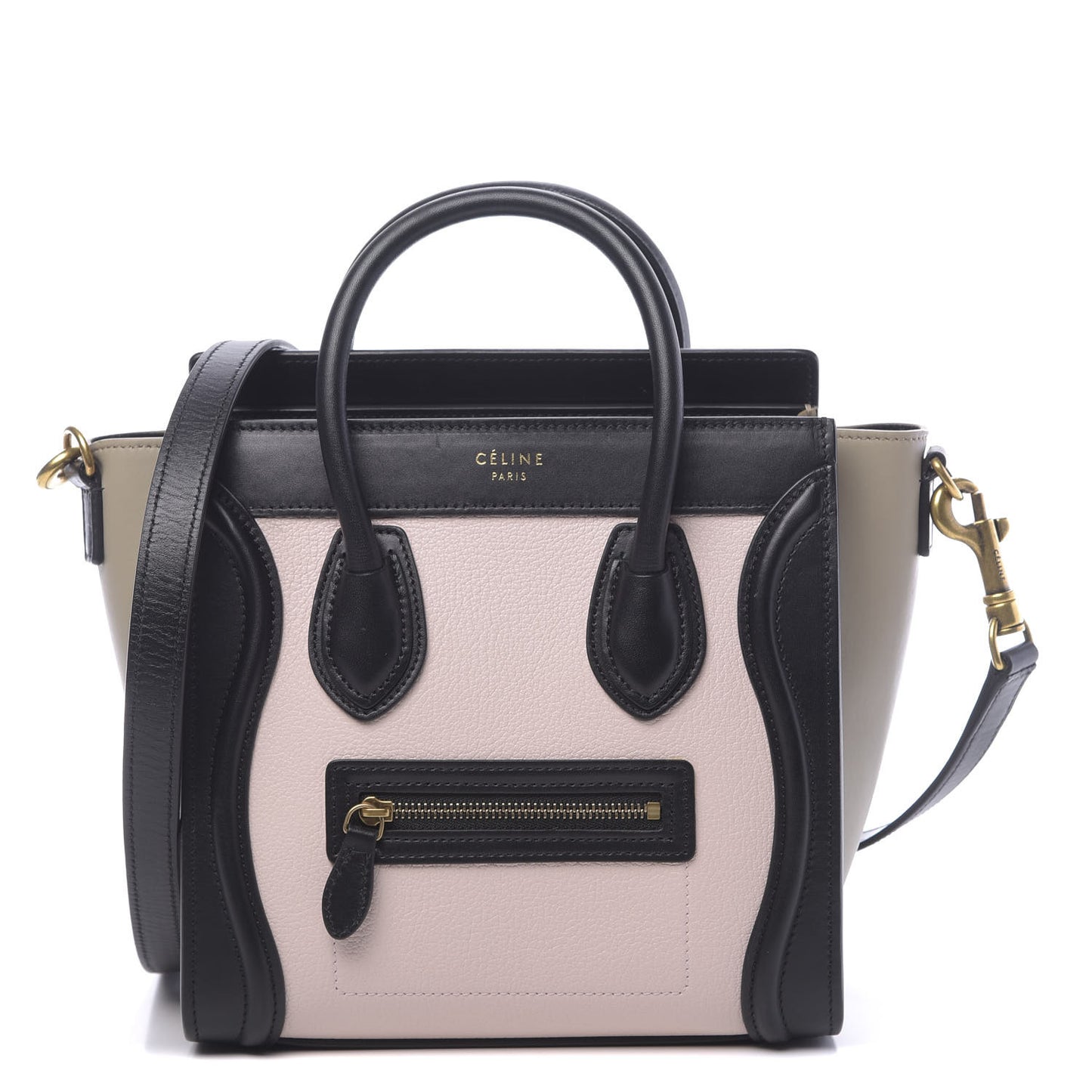 Smooth Drummed Calfskin Nano Tri-Color Luggage Light Rose