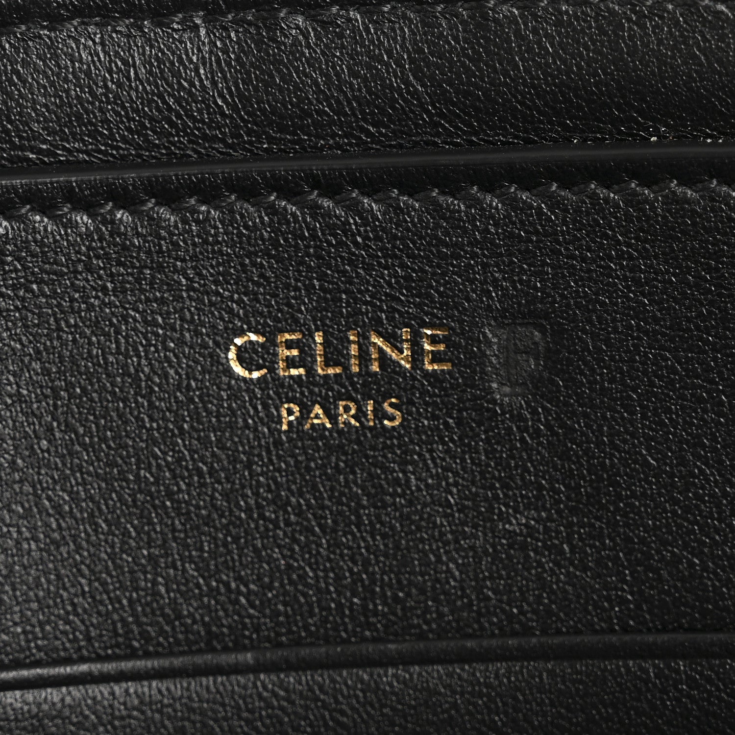 Celine Calfskin Quilted C Charm Pouch Black 6 of 10