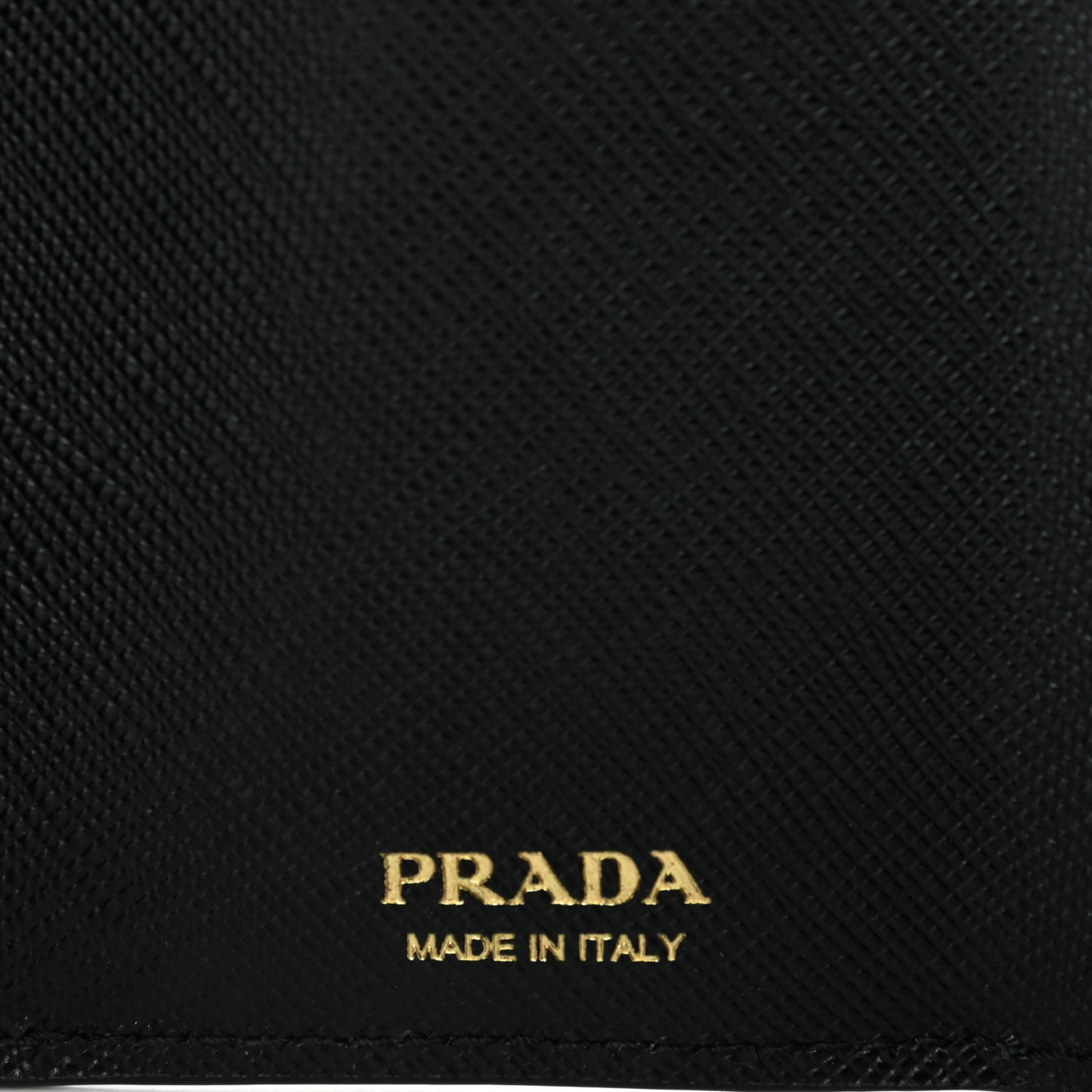 Saffiano Metal Tri-Fold Envelope Card Holder Wallet Black