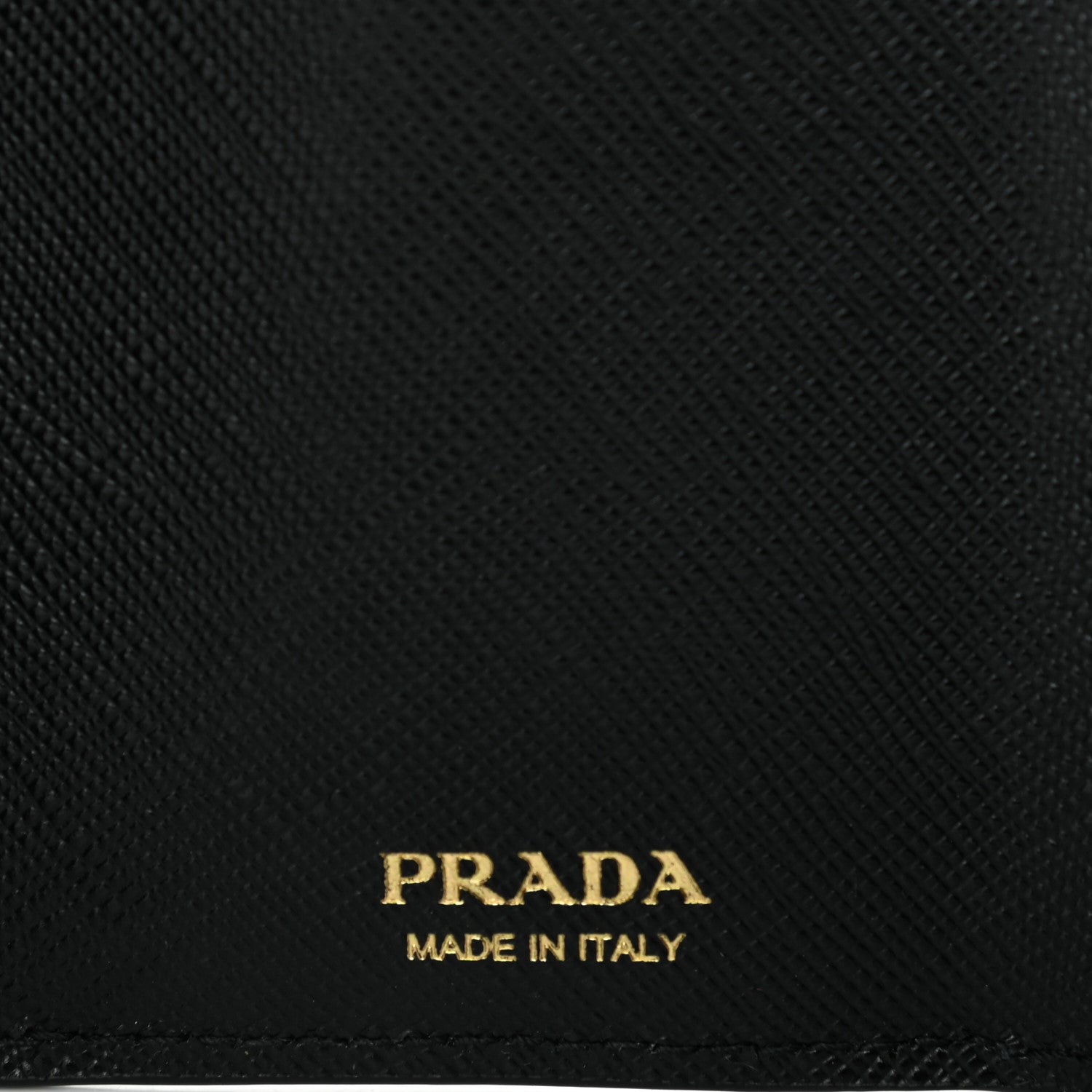 Prada Saffiano Metal Tri-Fold Envelope Card Holder Wallet Black 7 of 9