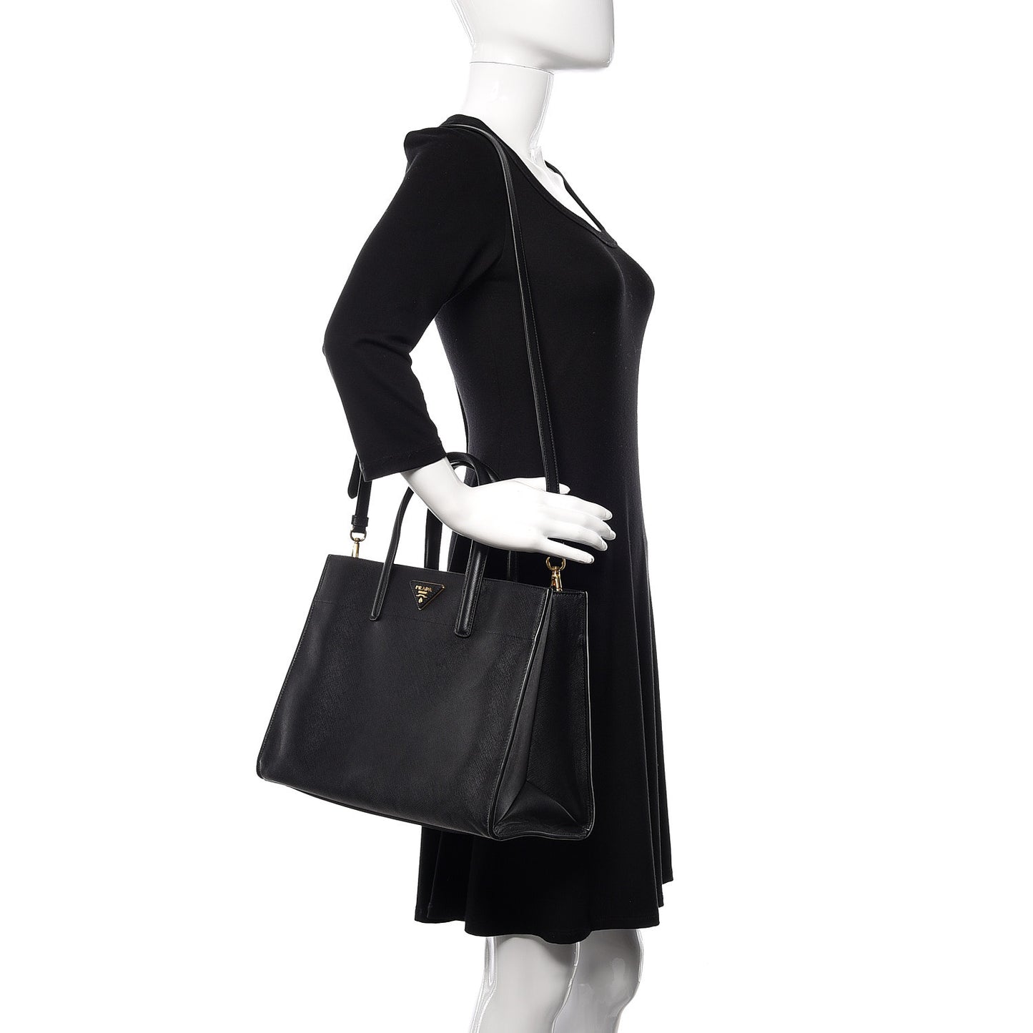 Saffiano Soft Tote Black