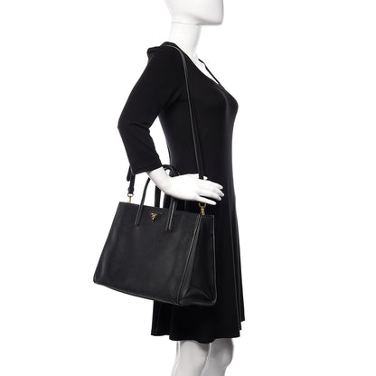 Prada Saffiano Soft Tote Black 2 of 9