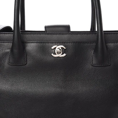 Chanel Calfskin Cerf Executive Shopper Tote Black 10 of 12