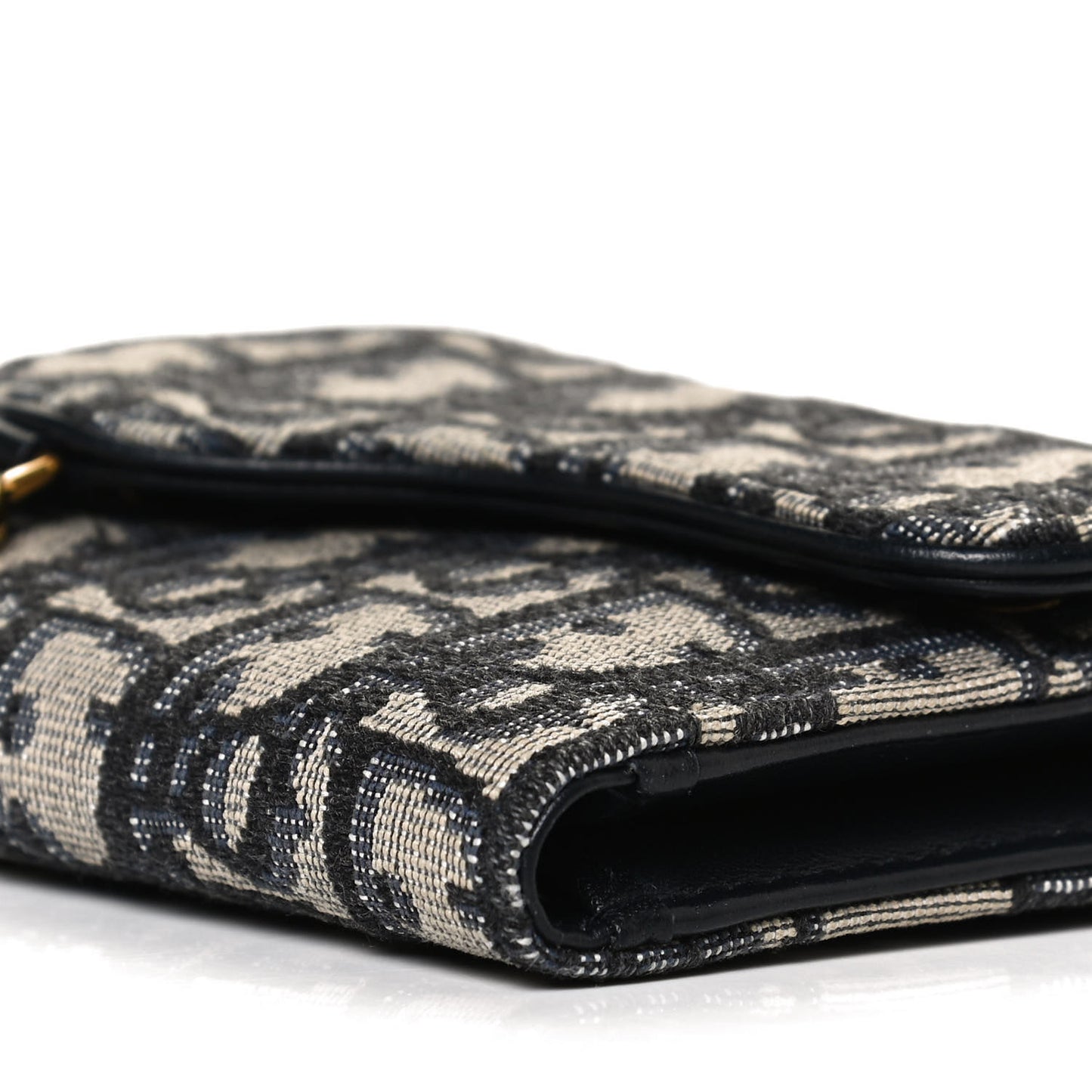 Oblique Saddle Lotus Wallet Blue
