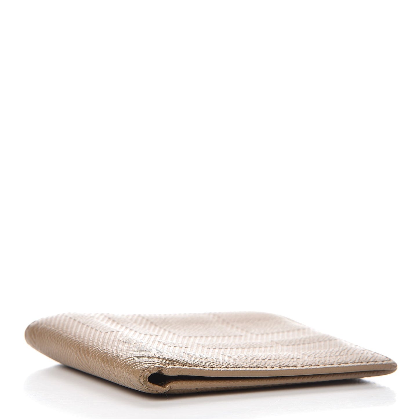 London Grainy Check Embossed Billfold Wallet Camel