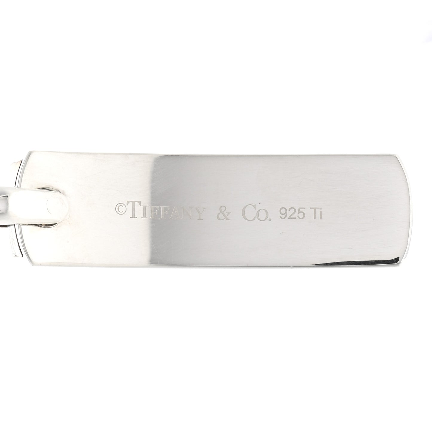 Sterling Silver Titanium 1837 Bar Pendant Cord Necklace