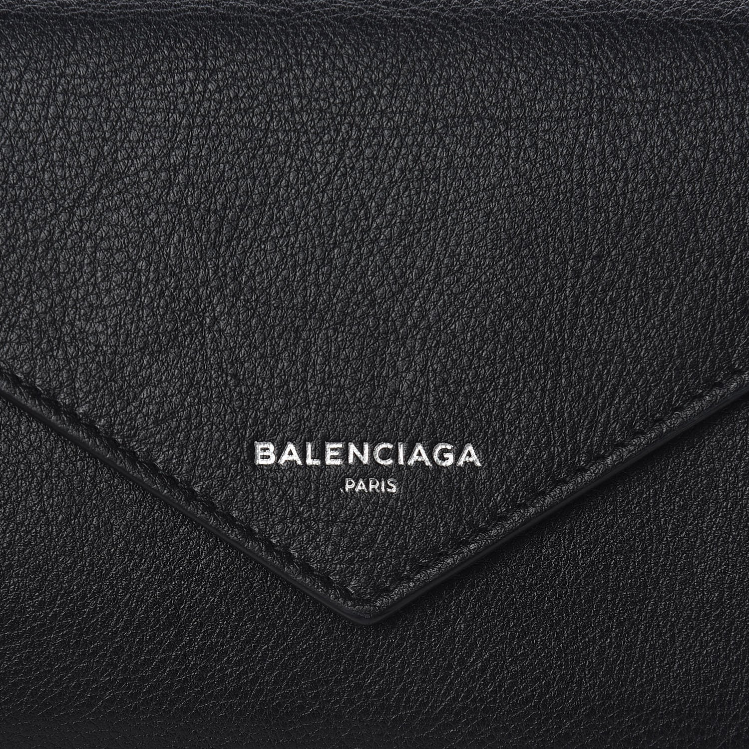 Balenciaga Calfskin Papier Money Zip Around Wallet Black 7 of 10