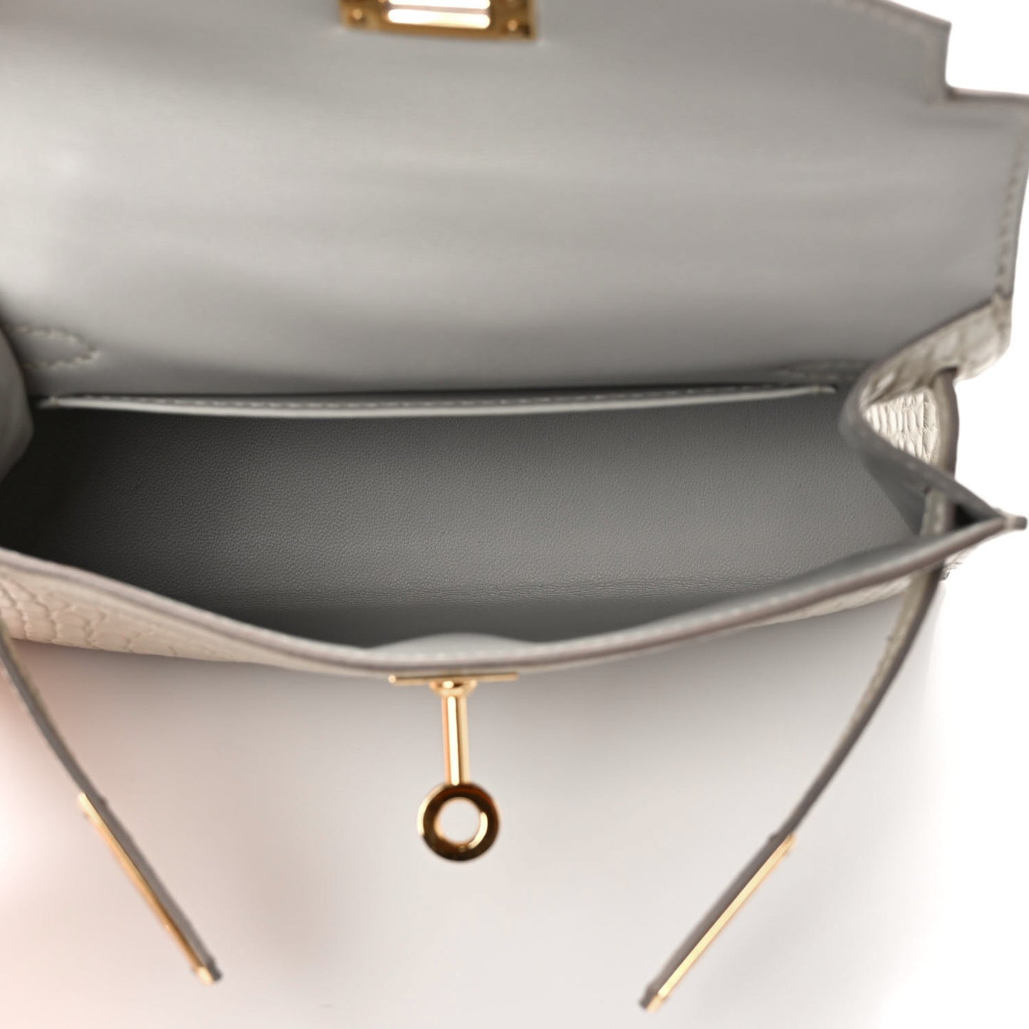 Matte Alligator Mini Kelly Sellier 20 Beton