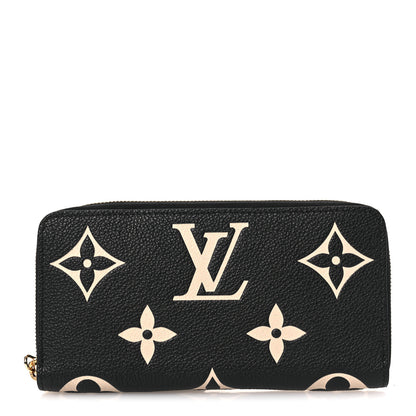 Louis Vuitton Empreinte Monogram Giant Zippy Wallet Black Beige 1 of 7