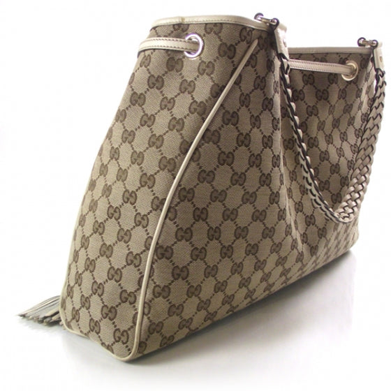 Monogram Peggy Braided Handles Tote