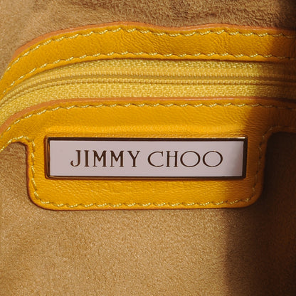 Jimmy Choo Leather Snake Trim Sky Hobo Yellow 6 of 8