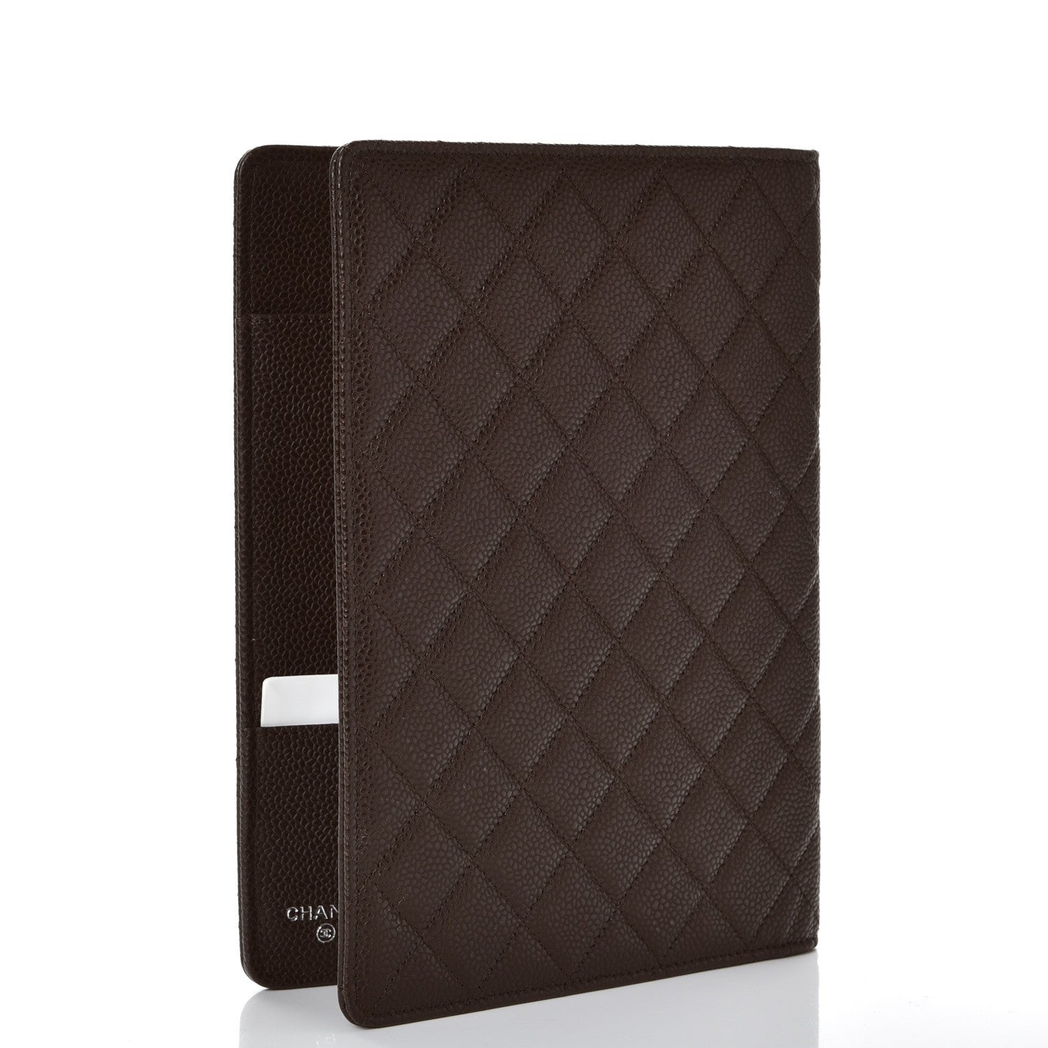Chanel Caviar Quilted Notebook Agenda Cover Dark Brown 3 of 8