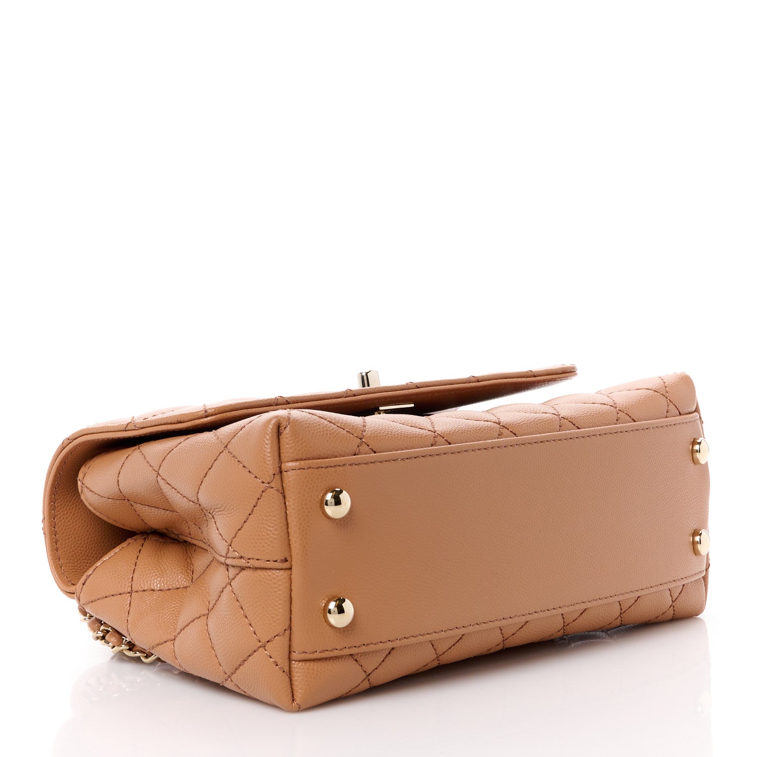 Chanel Caviar Quilted Mini Coco Handle Flap Brown 4 of 13